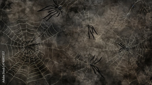 spooky grunge spider web background texture