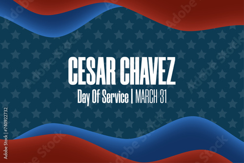 Cesar Chavez Day Vector Banner Background. photo