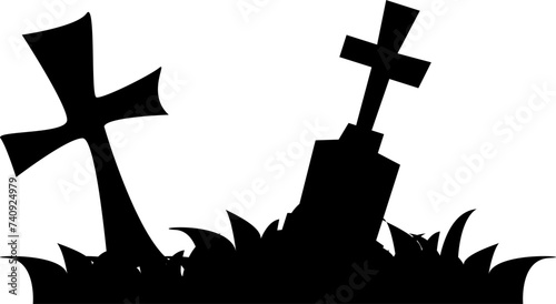 silhouette of a cross