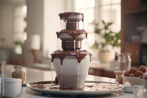 Sweet Indulgence: Decadent Chocolate Fountain Delight Banner - A Chocoholics Dream Come True! photo