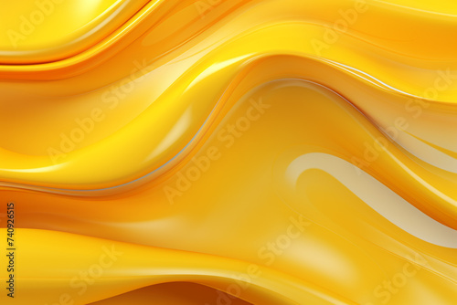 abstract orange background with smooth wavy lines. Vector illustration.