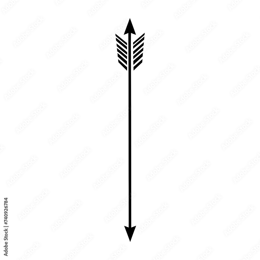 Silhouette single line arrow black color only Silhouette single line arrow black color only