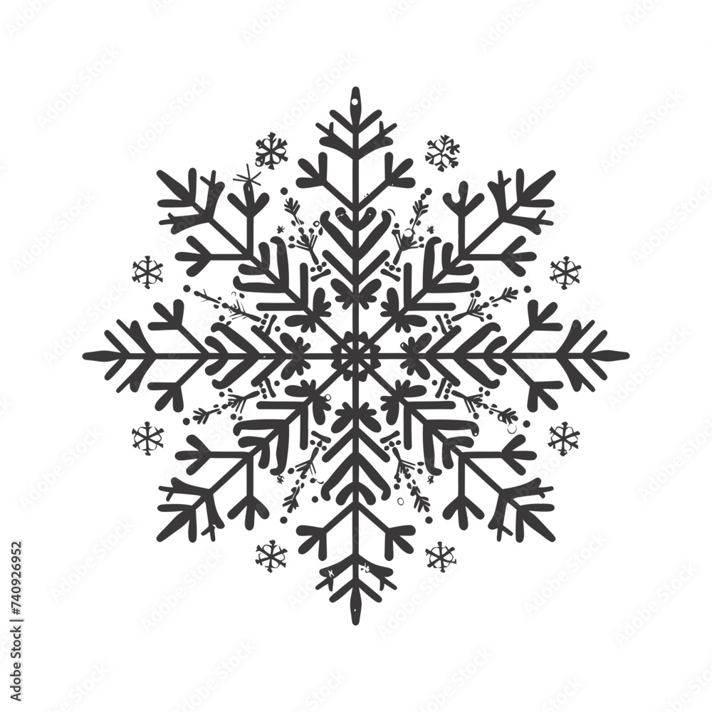 Silhouette mandala flower snowflake shaped black color only Silhouette mandala flower snowflake shaped black color only