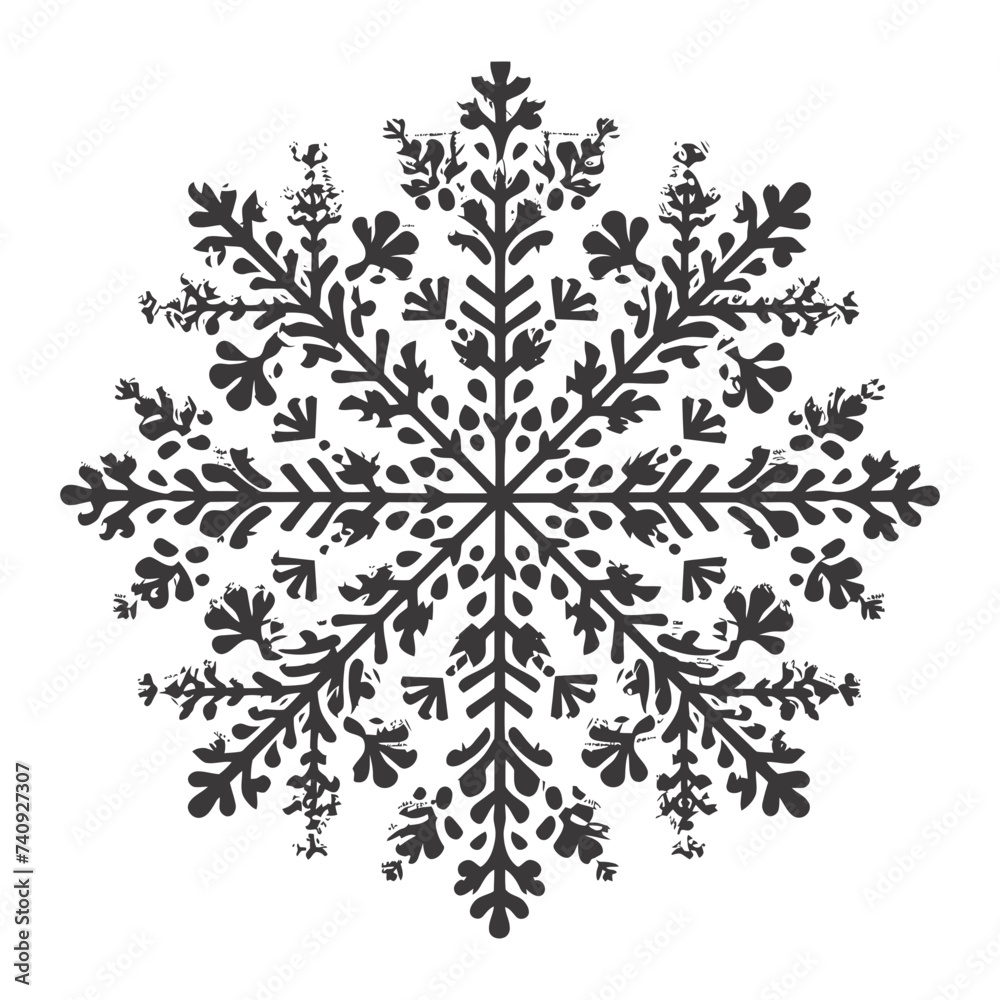 Silhouette mandala flower snowflake shaped black color only Silhouette mandala flower snowflake shaped black color only