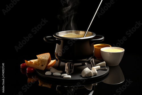 Savory Fondue Feast Night Banner: Melted Cheese, Breads, and Dippables for Cozy Gatherings photo
