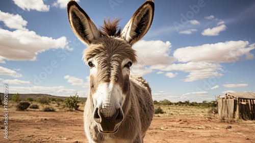 Donkey isolated on white background
