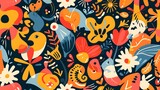 whimsical and playful seamless pattern