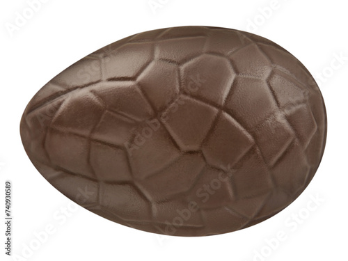Chocolate Easter egg isolated on white  background