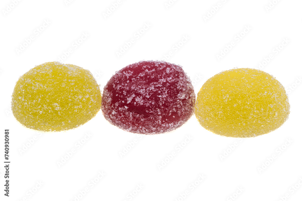 fruit gummy candies isolated fruit gummy candies isolated