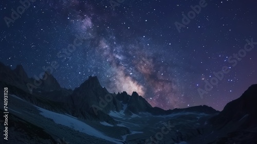 Night Sky with Stars and Milky Way for Astronomical Backgrounds