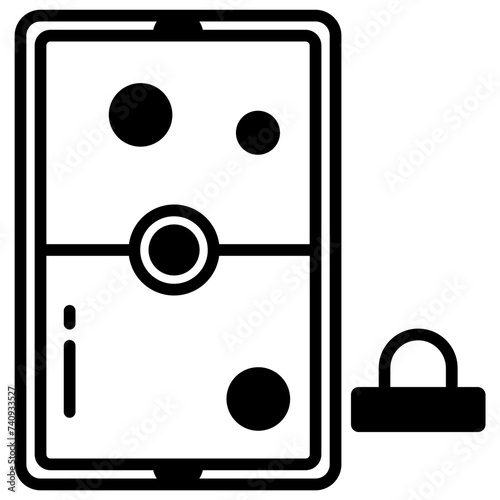 Air Hokey  glyph and line vector illustration