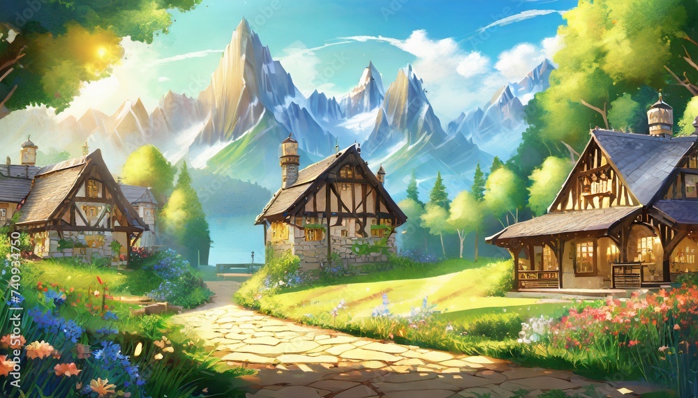 Naklejka premium fairytale cartoon