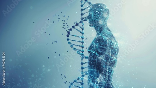 Abstract model of man of DNA molecule