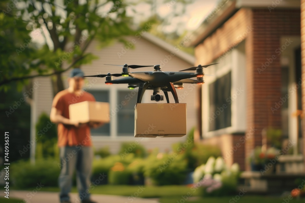 Smart package Drone Delivery ai ethics. Box shipping smart appliances ... Circuit Diagram