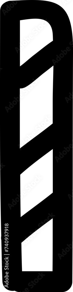black font letter r