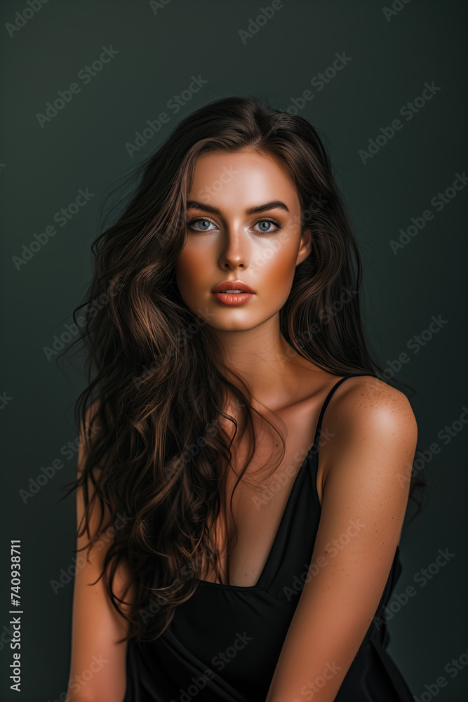 Fashion portrait of a beautiful model