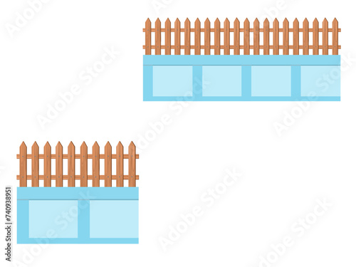The fence is made from wooden railings.