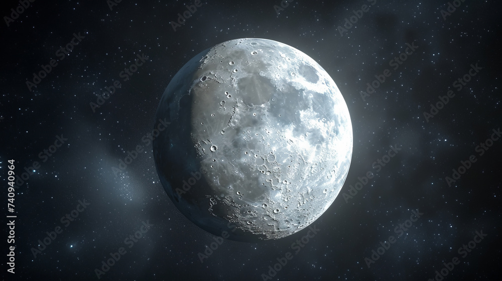 Fototapeta premium Realistic night moon