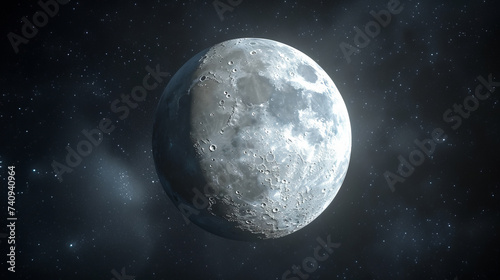 Realistic night moon