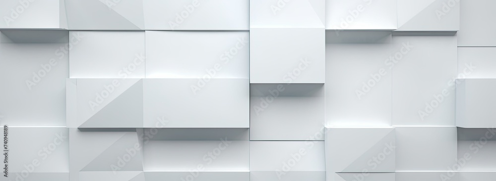 3D white abstract geometric background 3D white abstract geometric background
