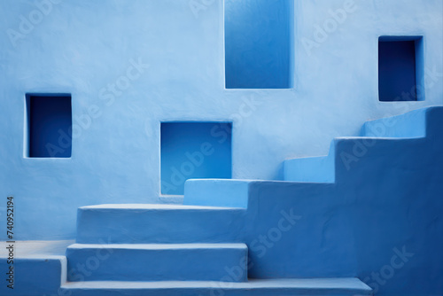 Blue architecture of Chefchaouen city, Morocco, Africa. © Ula