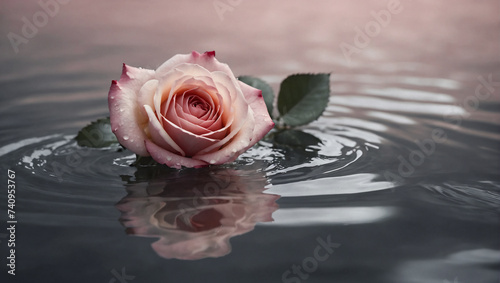 rose in water