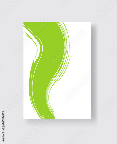 Abstract ink brush banners with grunge effect