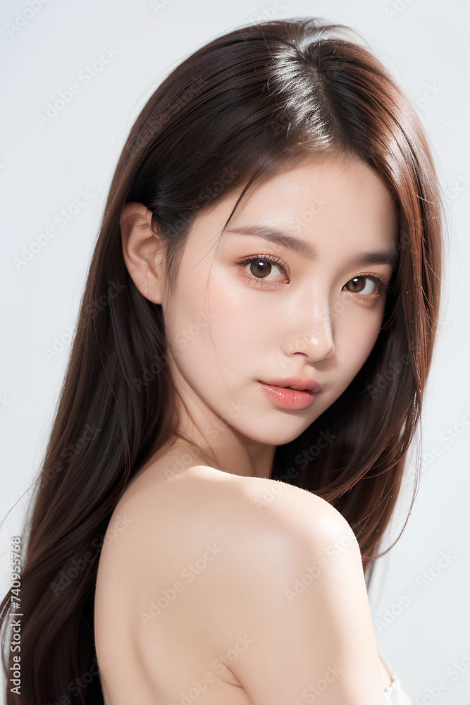 Gorgeous Asian Young Female Model - Fashion or Cosmetics Model - Surreal Beauty with Perfect Fine Features - Beautiful Smooth Hair Gorgeous Asian Young Female Model - Fashion or Cosmetics Model - Surreal Beauty with Perfect Fine Features - Beautiful Smooth Hair