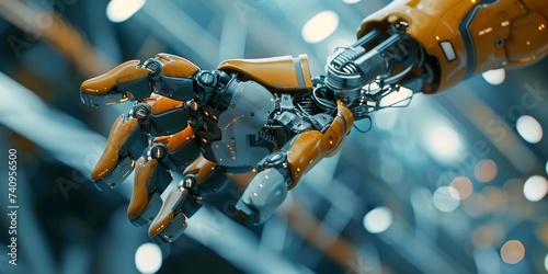 Precision in Action: Capturing AI Robotic Arms at Work. AI, AI generated, Generativ.