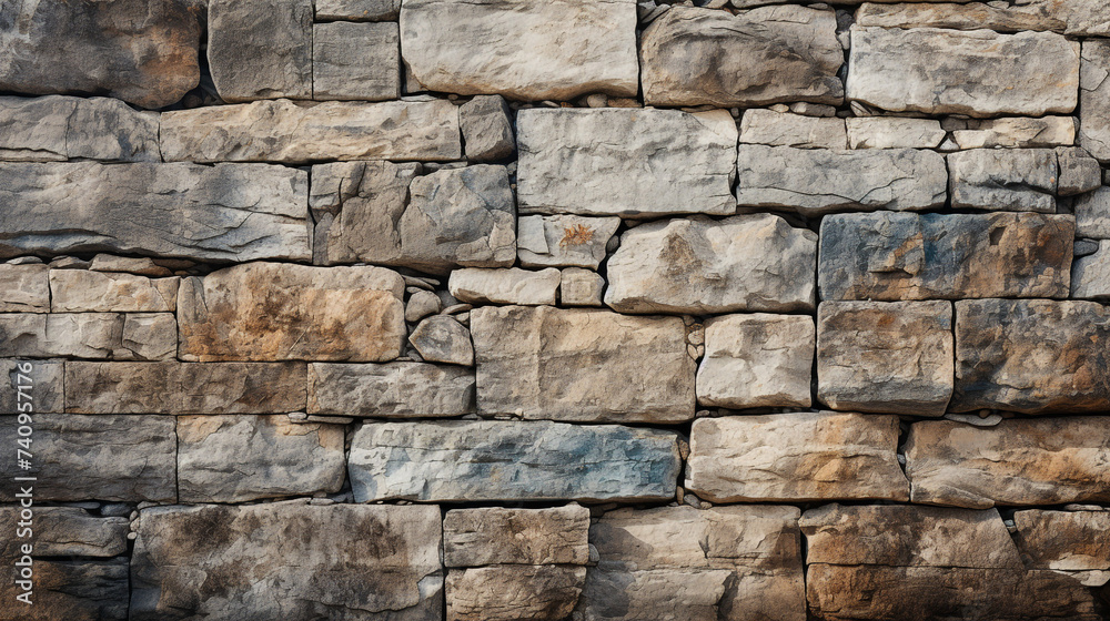 Photo old rock wall texture background сreated with Generative Ai