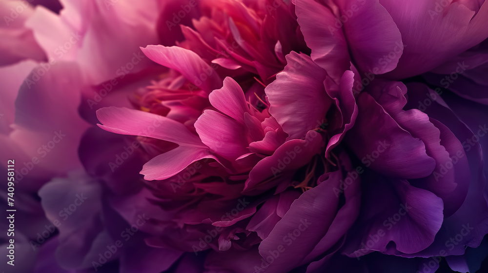 beautiful pink and purple flower blossom, petal and blooming background, macro closeup shot