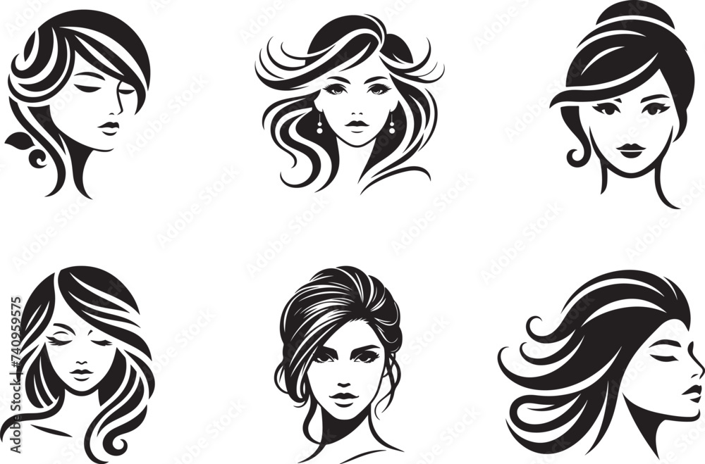 Beautiful woman silhouette vector Vector Illustration for print and website
Beautiful woman silhouette vector Vector Illustration for print and website
