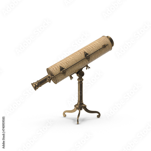 Vintage Table Telescope PNG