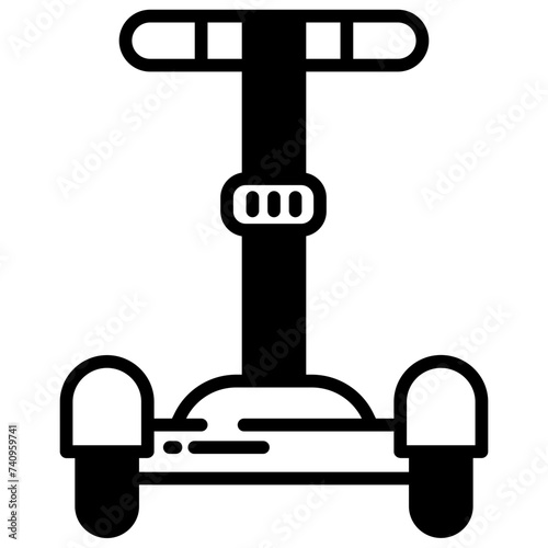 Segway glyph and line vector illustration