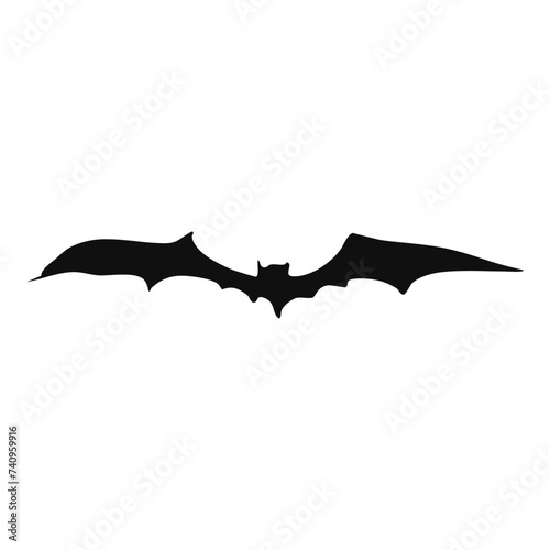 Halloween bats silhouettes for horror night holiday, cartoon vector icons. Halloween and trick or treat party decoration of black flying vampire bats isolated silhouettes for decoration elements