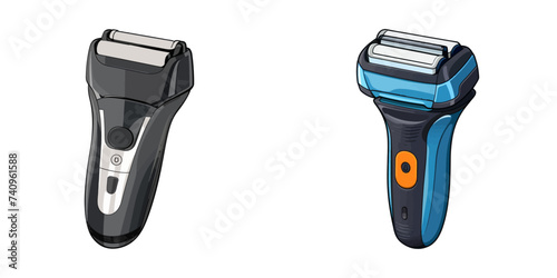 Cartoon Electric Shaver. Vector Illustration