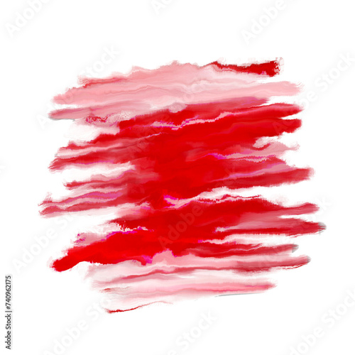 red brush strokes