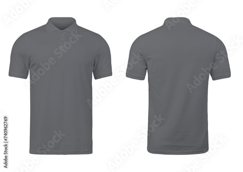 Dark Gray Men's Polo Shirt Mockup High Resolution To Customize