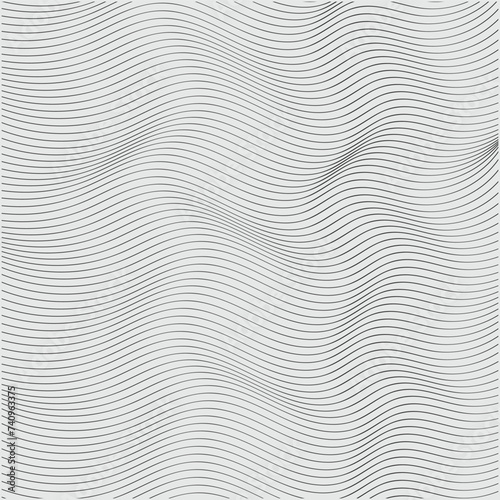 Abstract wavy curved lines in white background. Social media template. EPS 10