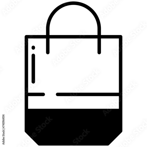Handbag glyph and line vector illustration