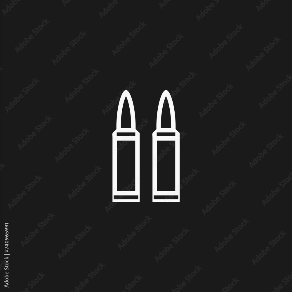 Bullets icon isolated on black background Bullets icon isolated on black background