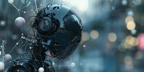 Synthesis of Tomorrow: A Futuristic Robot Embracing Complexity. AI, AI generated, generativ.