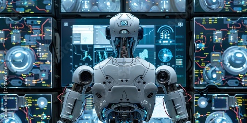 Synthesis of Tomorrow: A Futuristic Robot Embracing Complexity. AI, AI generated, generativ.