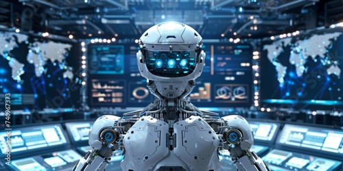 Synthesis of Tomorrow: A Futuristic Robot Embracing Complexity. AI, AI generated, generativ.