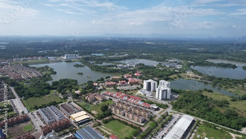 Aerial View of The Abandoned Tin Mines of Kampar  Perak Malaysia