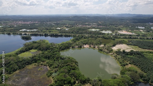 Aerial View of The Abandoned Tin Mines of Kampar, Perak Malaysia photo