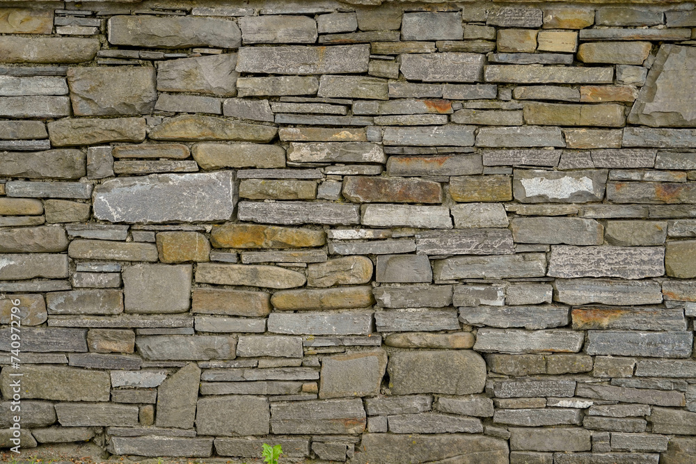 ancient stonewall texture , stacked rectangular stones