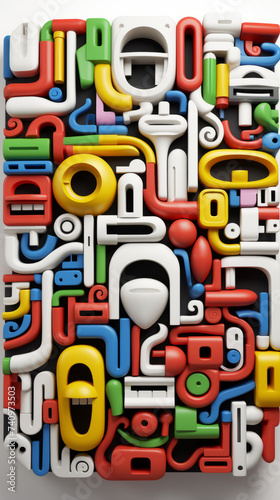 Colorful Assorted Plastic Alphabet Letters Background  
