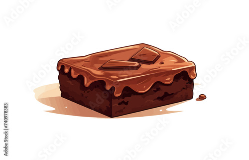 Brownie vector flat minimalistic isolated vector style illustration