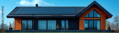 solar cells on the roof of a house